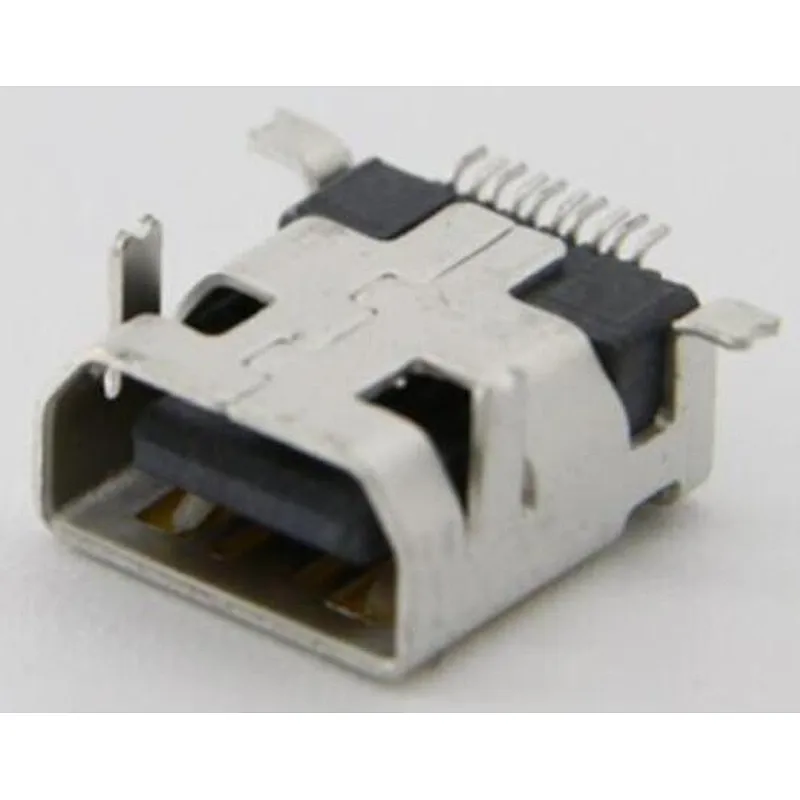 MINI USB 10P  2pins DIP ,Back side 2pins SMD