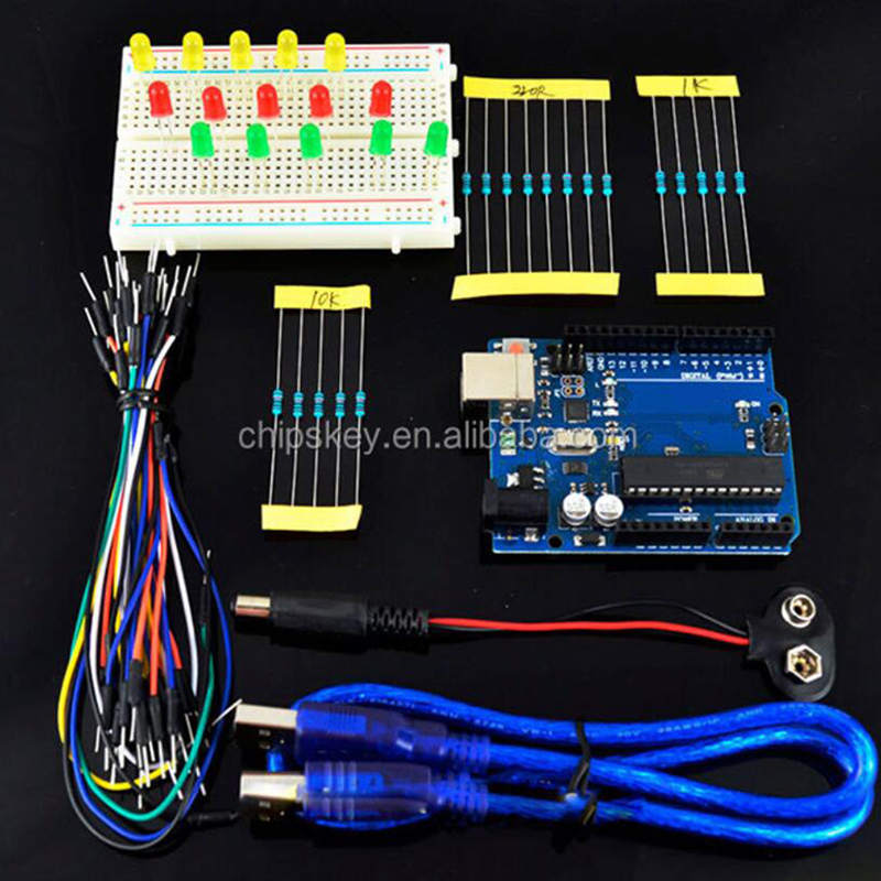 Development Board + breadboard 400 point + LEDs Starter Learning Kit ( 2 )