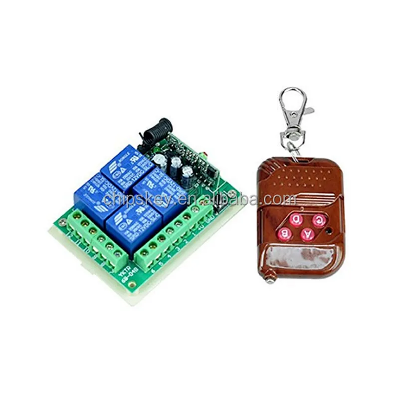 Green 12V 2-Channels Relay Remote Module