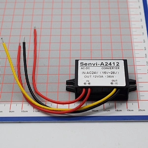 Waterproof DC Power Converter 24V Step Down to 12V 3A 36W Power Supply Module