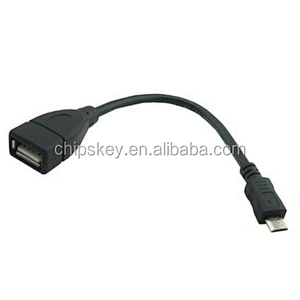 Micro 5pin to USB Female OTG Data Cable - Black
