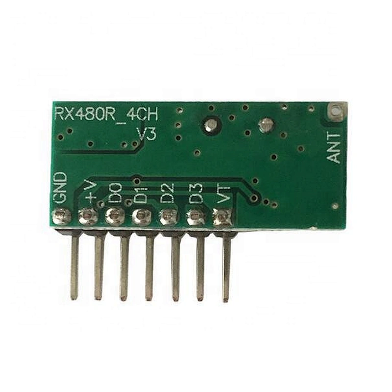 433 Mhz Wireless Receiver and Transmitter Remote Control Learning Code 1527 Decoding Module 4 Ch output With Learning Button