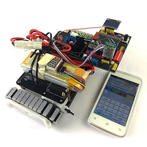 Tracked robot+metal gear motor chassis diy car Cummerbund TankCar