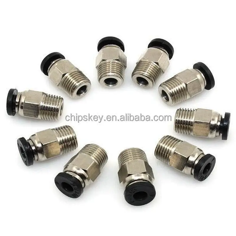 PC4-M10 Printer J-Head Remote Feeding Tube Fittings Push-In Pneumatic Connectors