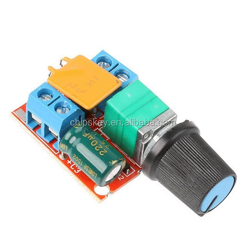 DC Motor Speed Control Driver Board 3V-35V 5A PWM Controller Stepless DC 3V 6V 12V 24V 35V Variable Voltage Regulator