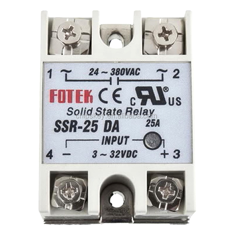 DC 3-32V Input Temperature Control Solid State Relay w DIN Rail 60A SSR-60DA