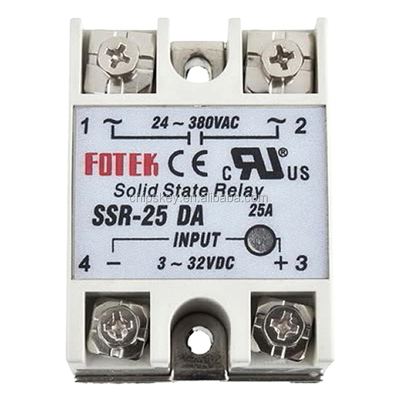 DC 3-32V Input Temperature Control Solid State Relay w DIN Rail 60A SSR-60DA