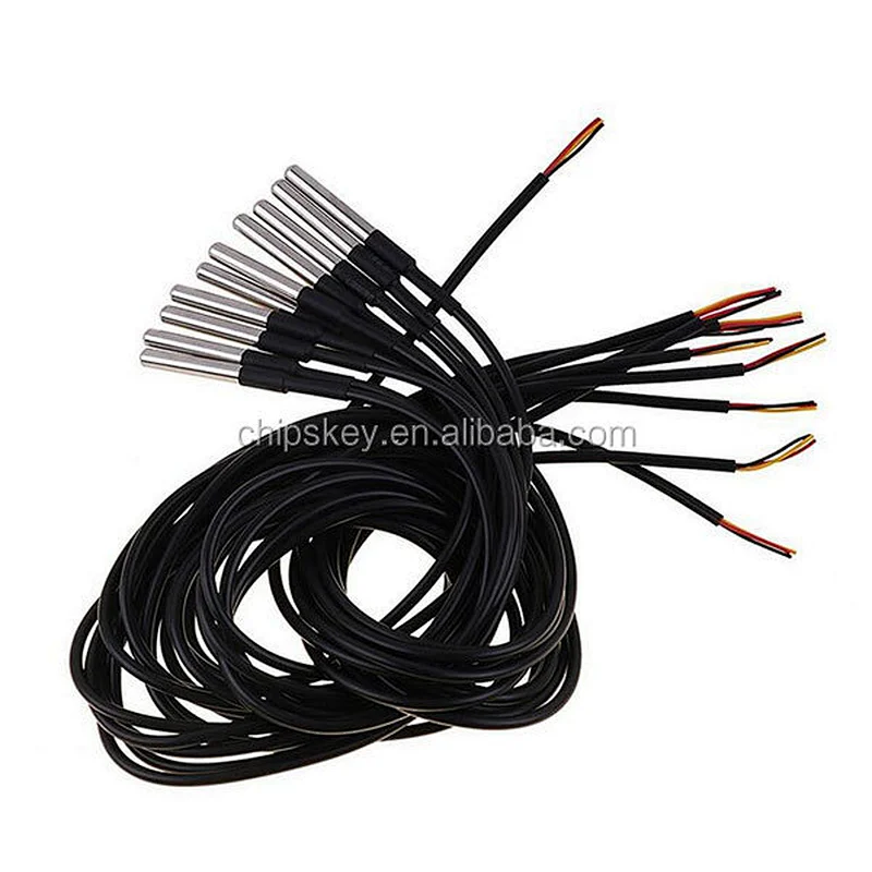 Stainless steel package a waterproof DS18B20 temperature probe temperature sensor