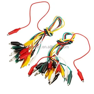 10 Pcs Colorful Insulating Alligator Clip Test Lead Cable 50CM Length
