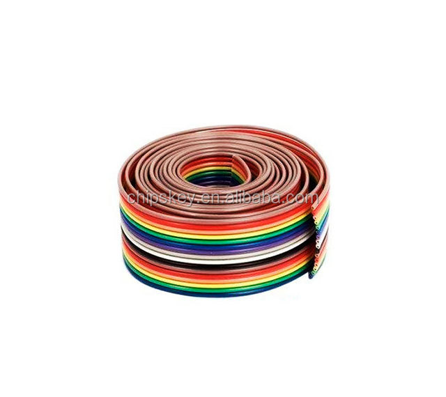 10P 1.27mm Pitch Spacking Rainbow cable