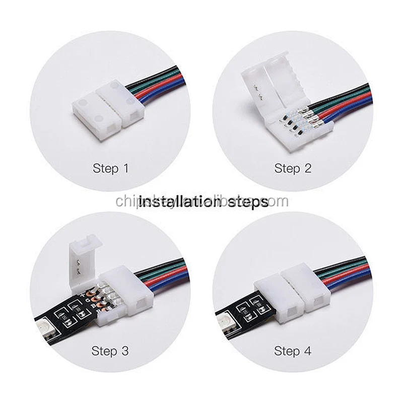 LED 5050 3528 RGB 4P 10CM Connector Cable