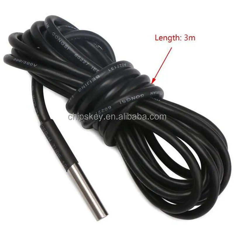 Stainless steel package a waterproof DS18B20 temperature probe temperature sensor 18B2