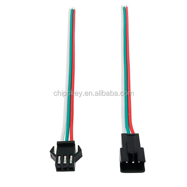 Male WS2812B WS2811 LED Strip 3P Connector Cable