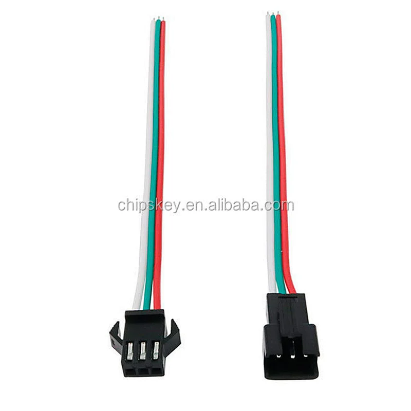 Male WS2812B WS2811 LED Strip 3P Connector Cable