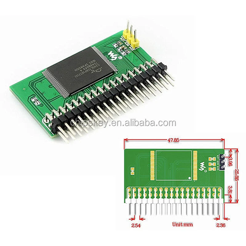 NorFlash Board (B) S29GL128P 128M Bit NorFlash module Memory Storage Module Development Board Kit
