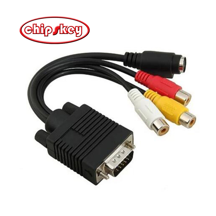 VGA 15P to 3RCA S-Video Terminal Cable convertor