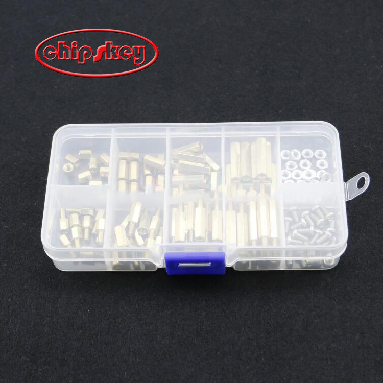 120Pcs M3 Male Female Hex Brass Spacer Standoffs PCB Board Screws Nut Assortment