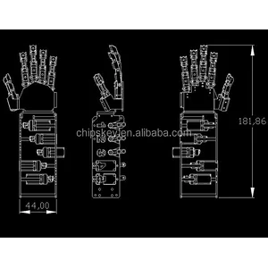 Right Hand 5-DOF Robot Hand Fingers ( Have not assembly , need assembly by self)