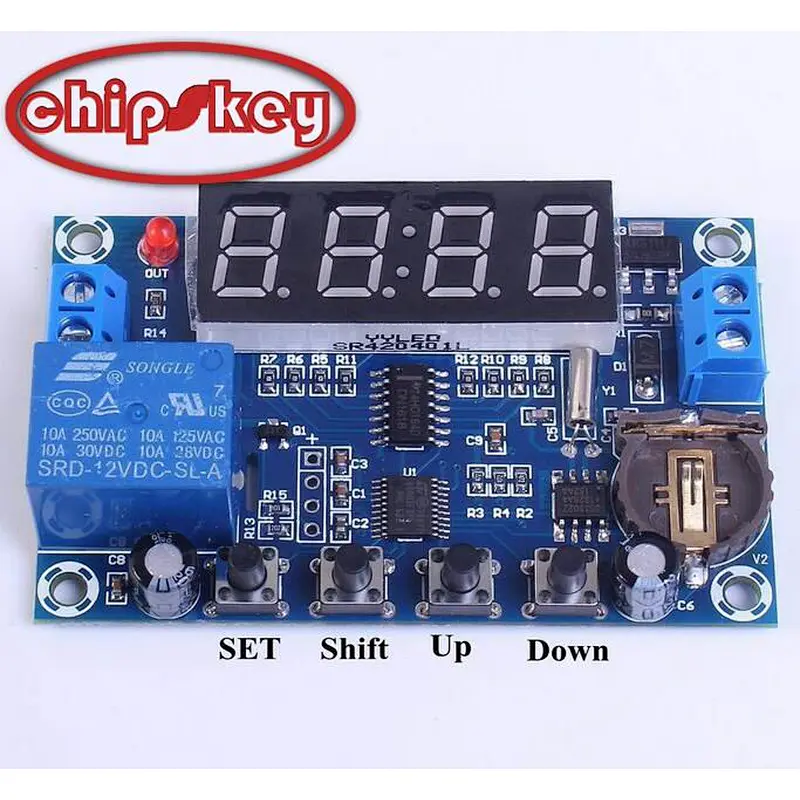 Chipskey XH-M196 12V Clock Timer Controller 24H Timing Three Groups Time Memory Control Module