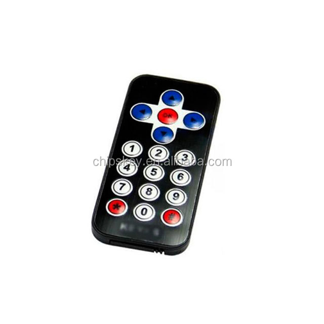 Black Infrared remote control with battery