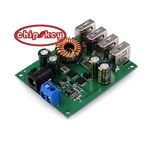 DC-DC step-down module / 5V5A high voltage car power supply / 4 usb output