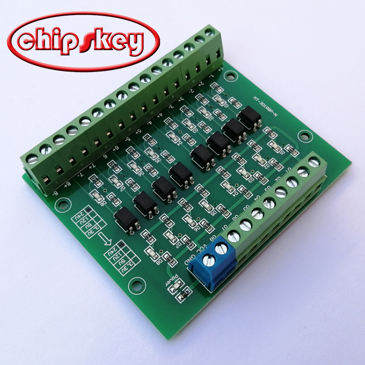 Optocoupler Isolation Control Panel 8 Channel 24V Input, 5V Output NPN