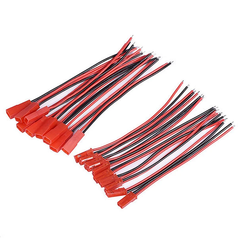 JST Plug Connector 2-Pin + 100mm Silicone Wire
