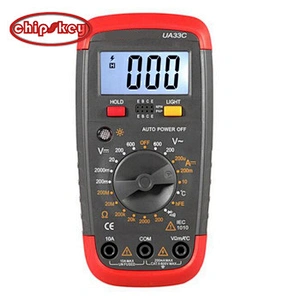 UA33C Digital Multimeter, Digital Display, UA33C, Resistor, with temperature, with Buzzer