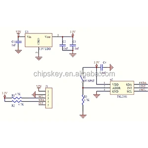 GY-2561 TSL2561 Luminosity Sensor Light intensity module