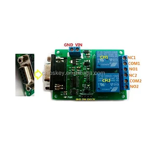 2-way serial RS232 relay UART protocol DB9 interface remote controler switch intelligent home home automation