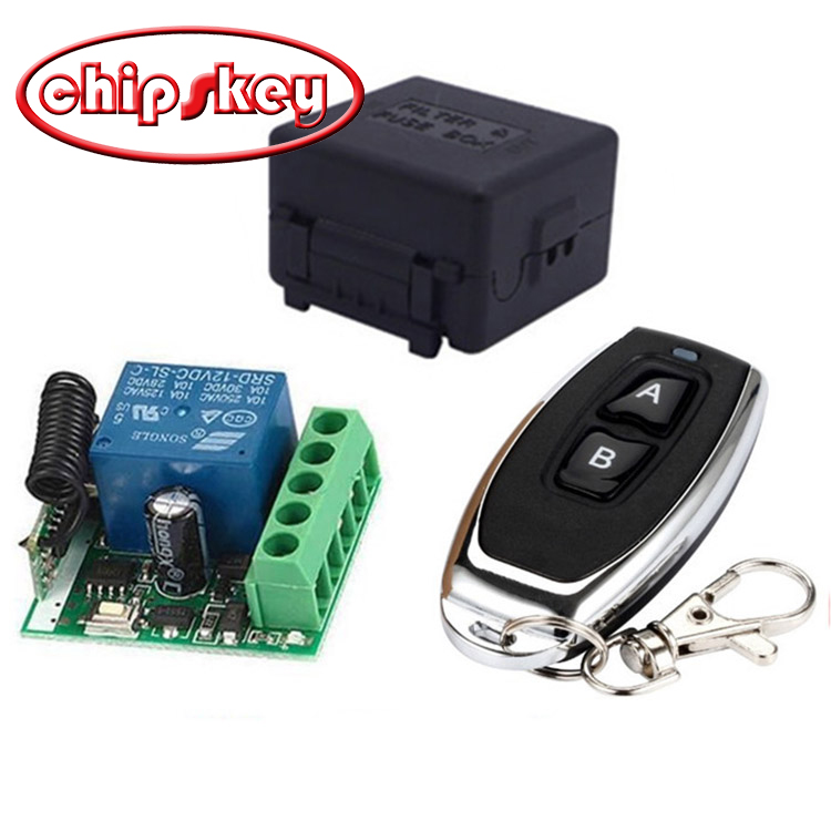 DC12V 1 Channel Learning Code Relay Receiver + Professional Wireless Remote Control Transmitter 433MHz