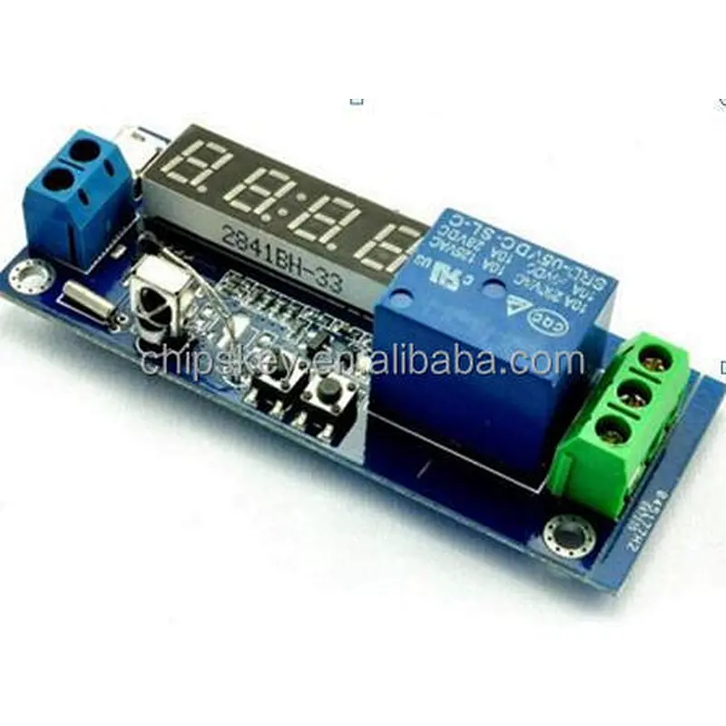 Digital clock temperature timer relay module / cycle delay / timing / self-locking switch controller