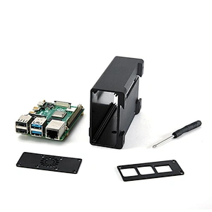 Black R PI 4 Aluminum Case with Fan