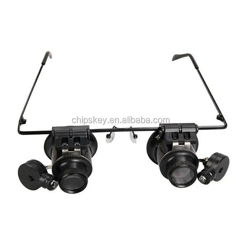 Watch Repair Magnifier Loupe 20X Glasses With LED Light