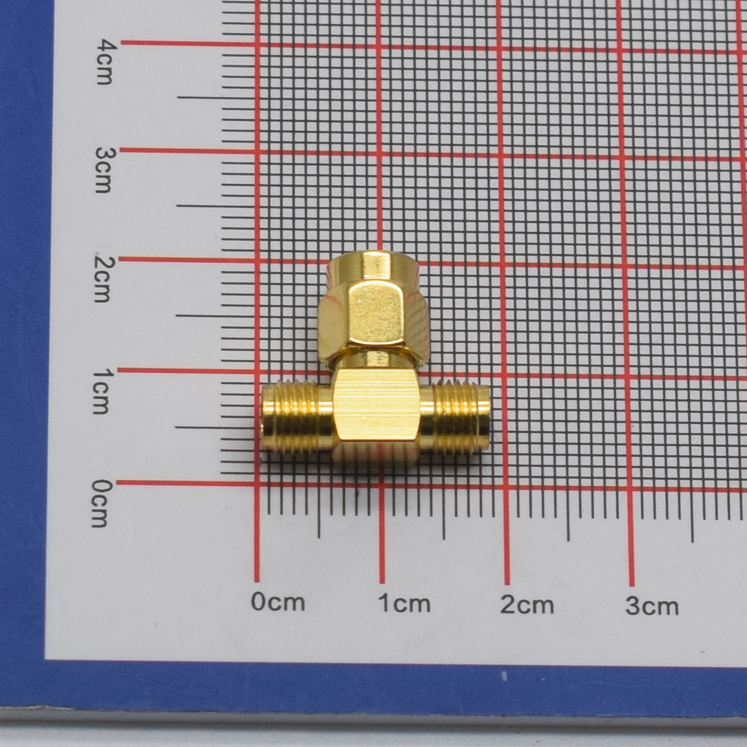Splitter SMA-J Male Needle Inside  to 2 SMA-K Female Hole inside