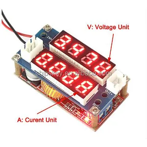 DC-DC Converter Buck Regulator 5V-30V to 0.8-29V Constant Current/Voltage Power Supply Module 5A, LED Ammeter Voltmeter Display