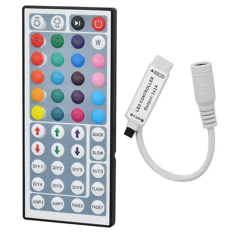 DC12V 72W Mini Wireless Controller with 44 Keys Remote Control for RGB LED Strip Light