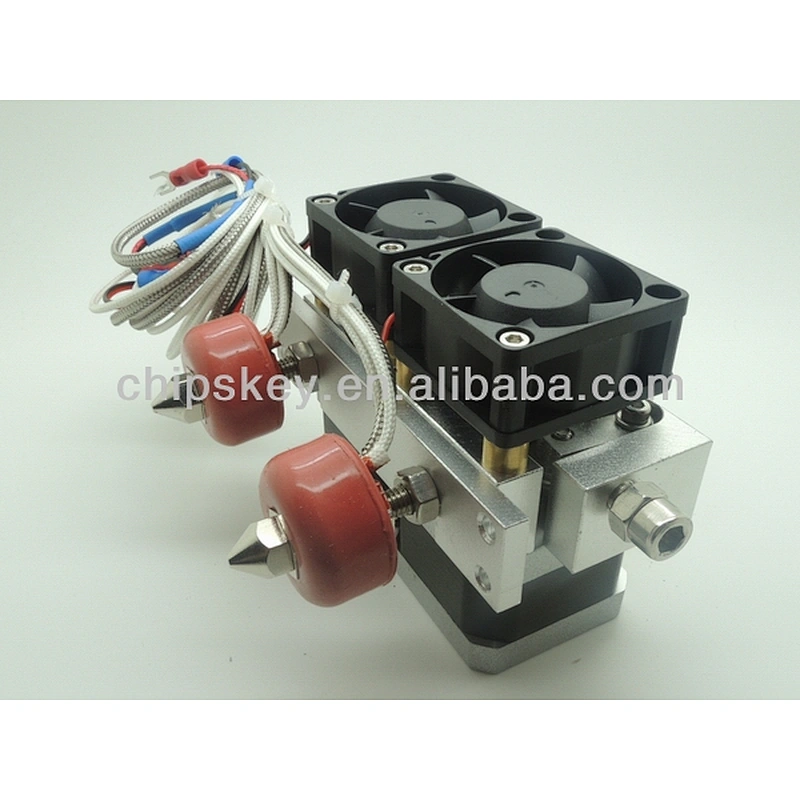 0.2mm/0.3mm/0.4mm Dual-Head Nozzle Extruder 3D Printer Print Dual-Head for 3D Printer