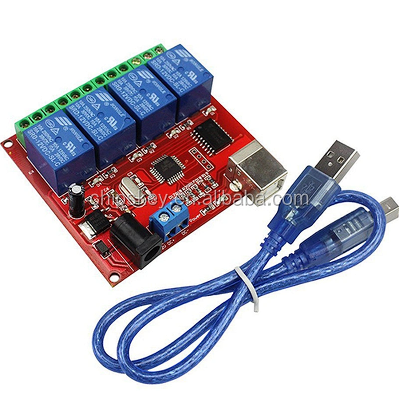 USB Control Switch 4-Channel 12V Relay Module