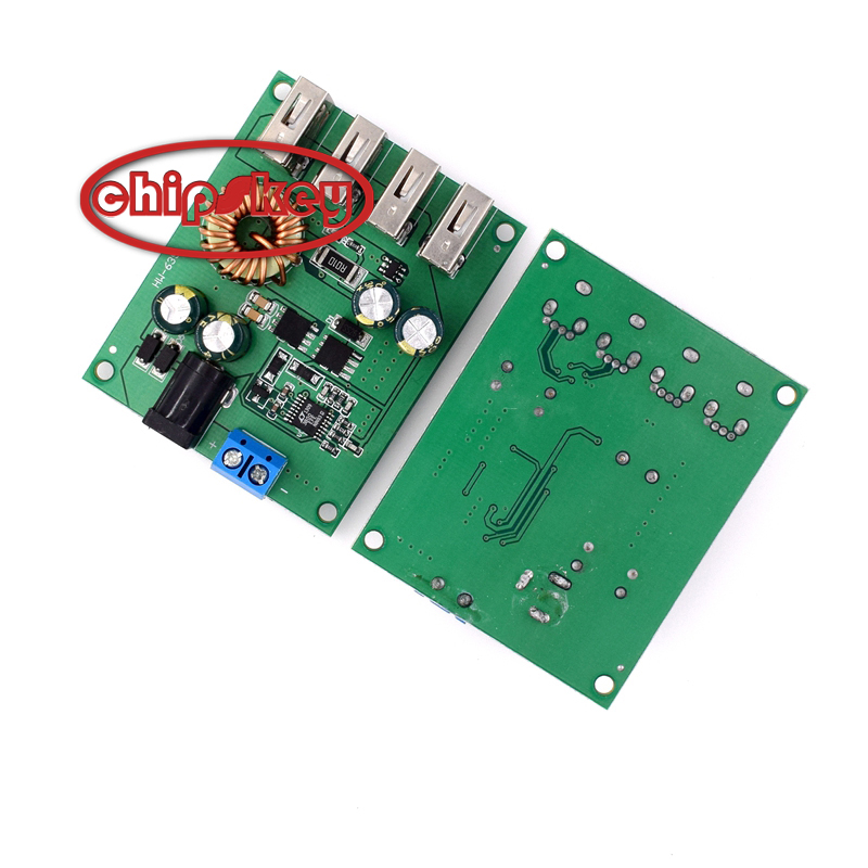 DC-DC step-down module / 5V5A high voltage car power supply / 4 usb output