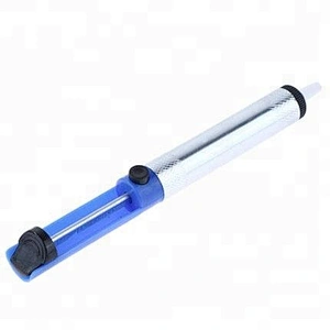 Blue Aluminium Alloy Body Desoldering Pump Solder Sucker Iron Remover Tool