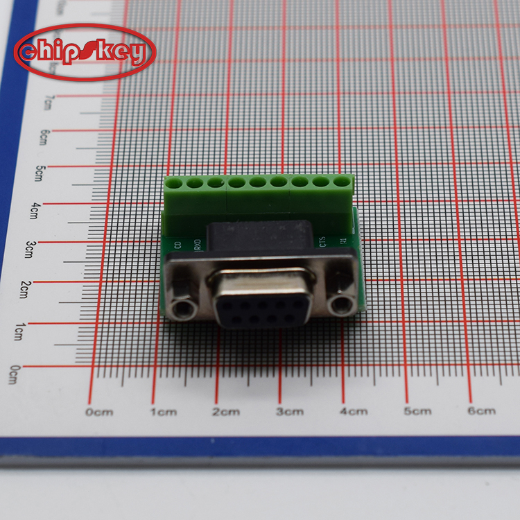 DB9 female adapter screw terminal block, 9-hole RS232 RS485 conversion board