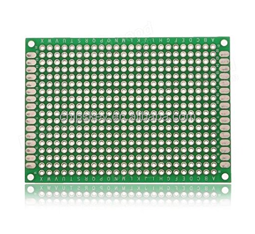 50*70mm Double-Side Prototype Board PCB, FR-4 Glass Fiber
