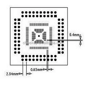 Double-Side QFP/QFN/TQFP/LQFP 16-80-pin to DIP Adapter/Breakout Board Module