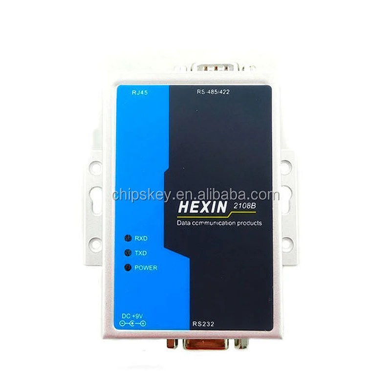 HEXIN 2108B RS232 to RS485 converter with RJ45 port