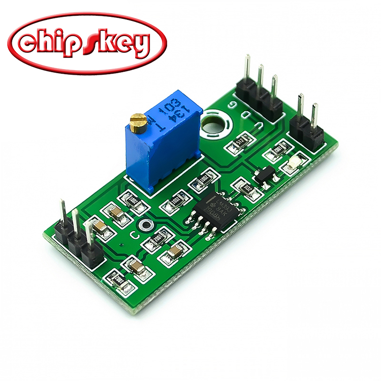 LM393 voltage comparator module/adjustable precision signal/waveform shaping high-level dual output LED indicator