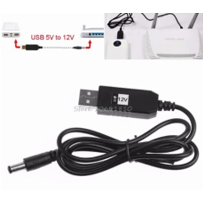 USB DC 5V to DC 9V to DC 12V Boost Step up Cable Module Converter 2.1x5.5mm Male Connector