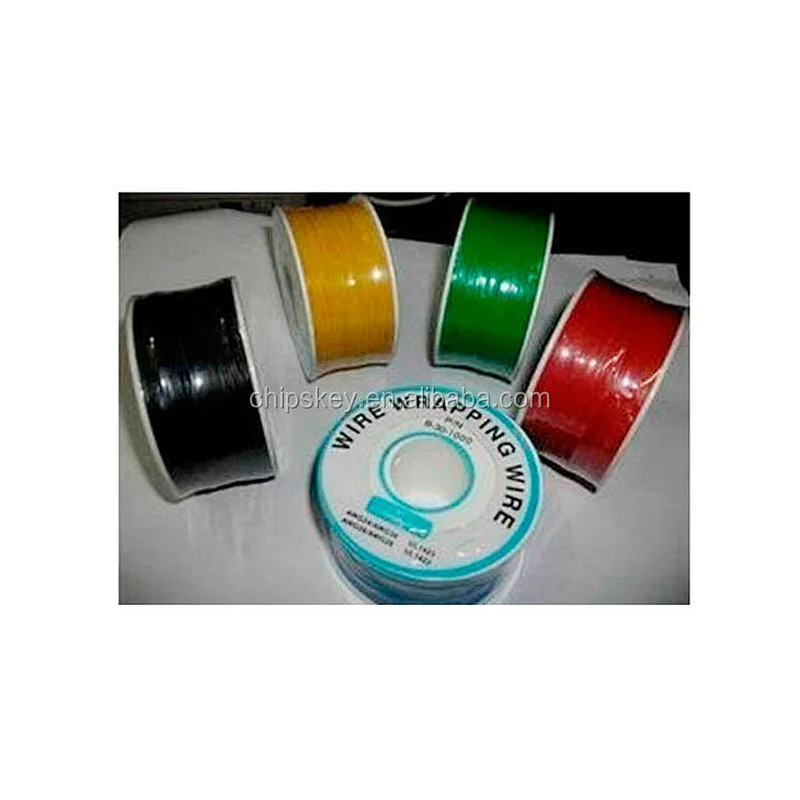 PCB Solder 0.25mm Tin Plated Copper Cord Dia Wire-wrapping Wire 305M 30AWG Green
