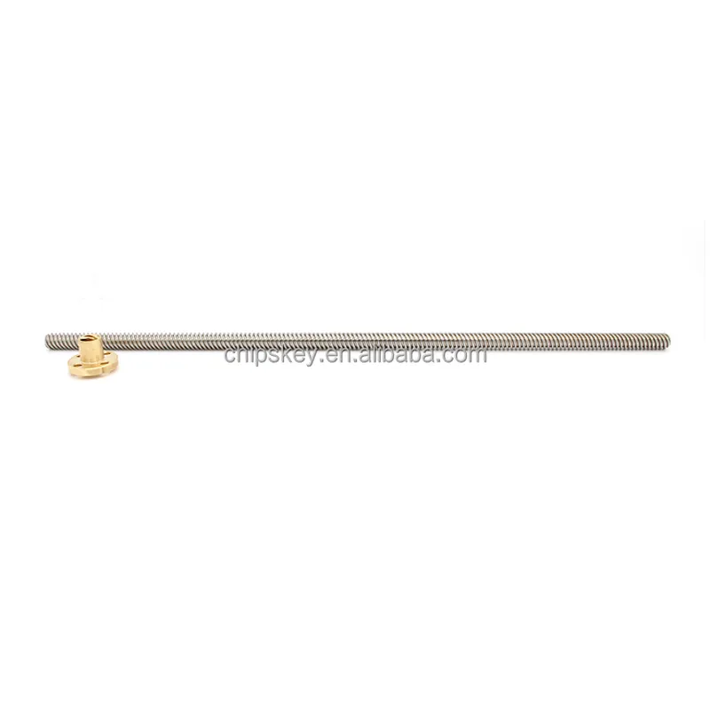 T8-2-D8 screw; Screw diameter of 8mm 8mm pitch 2mm lead screw length 300mm
