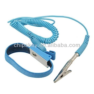 Anti-static Adjustable Elastic Wrist Strap With Coiled Cords